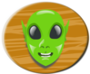 Mounted Alien Head Clip Art